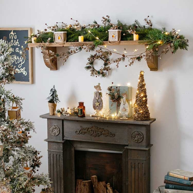 Arbre de Noël doré, H 1,96 pi