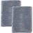6-Piece 100% Cotton Jacquard Terry Towel Set (2 Bath/2 Hand/2 Washcloths) - 600 GSM, Zero-Twist Yarns