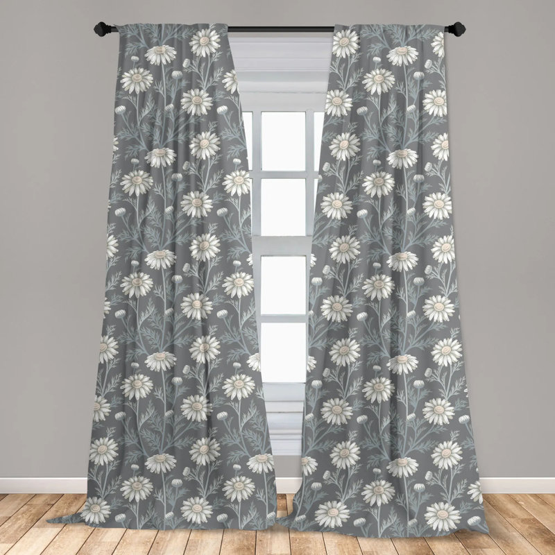 Ainka Semi Sheer Curtain Pair, Width 75 x Drop 245cm