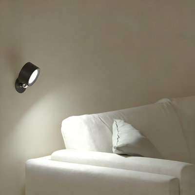 Lightbiz 2-Pack Cordless LED RGB Wall Sconces - 3000mAh Rechargeable Remote Dimmable 3 Color Temp Magnetic 360° Rotation