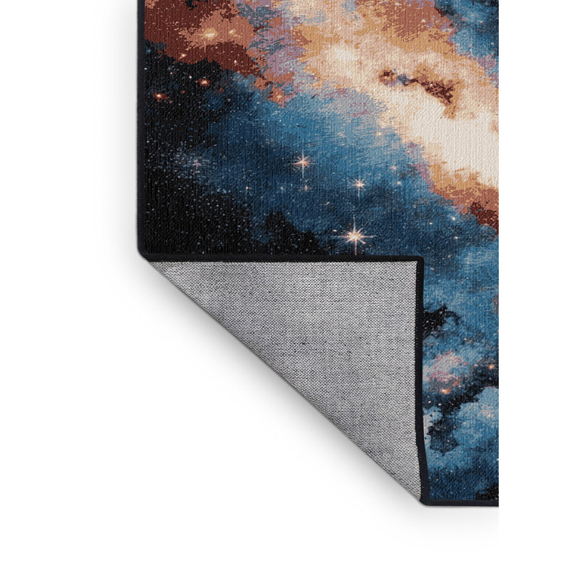 Tapis noir lavable à la machine, Rectangulaire 8 pi x 10 pi