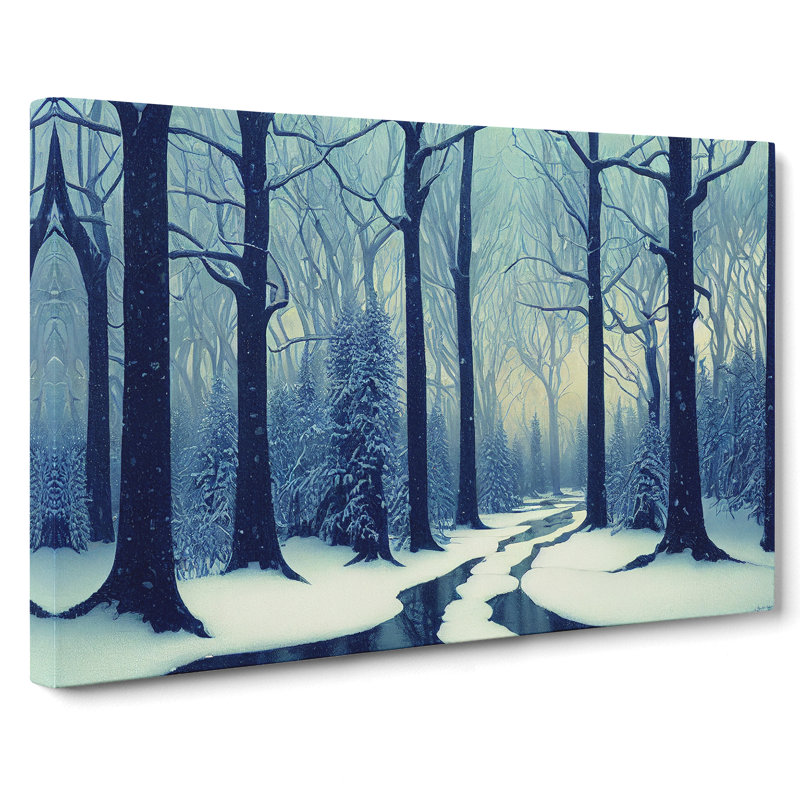 Bedazzled Winter Forest - Wrapped Canvas, 35cm H x 50cm W x 3cm D