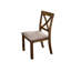 Ensemble de 2 chaises de salle à manger en bois avec dossier ouvert en X et coussin rembourré