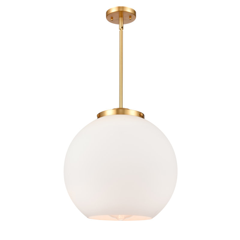 Luminaire suspendu simple à 1 lumière Ralph, Or satiné