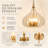Yedidal 3-Light Small Shaded Glass Drum Chandelier With Brass Finish