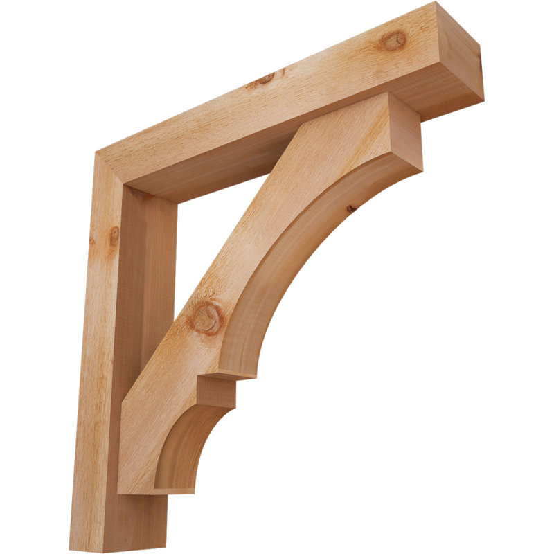 Support de bloc Balboa avec entretoise décalée, 32 x 32, Cèdre rouge occidental de l 6 po (scié brut)