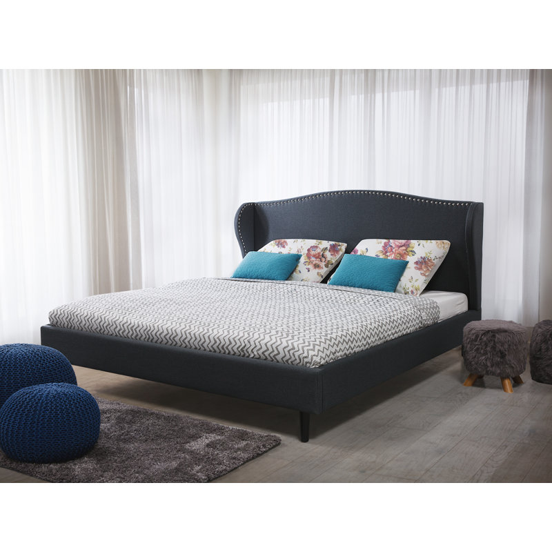 Colmar Upholstered Bed, Grey/Brown/Blue, Super King (6')