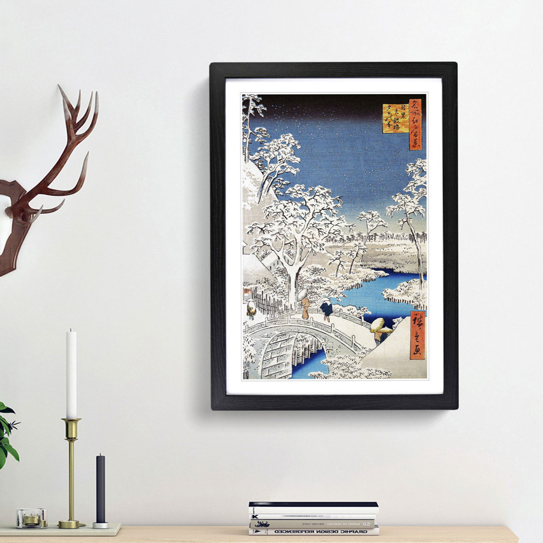 The Taiko Bridge by Utagawa Hiroshige - Framed Print