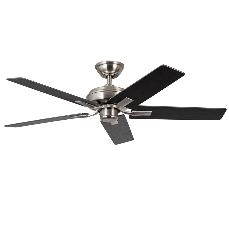 Ventilateur de plafond 52 po Erikson, Noir, Nickel brossé
