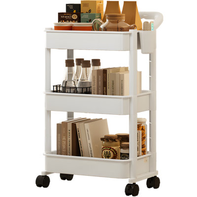 Multi-Purpose Storage Rack - Rolling Cart For Kitchen, Bathroom, And Living Room