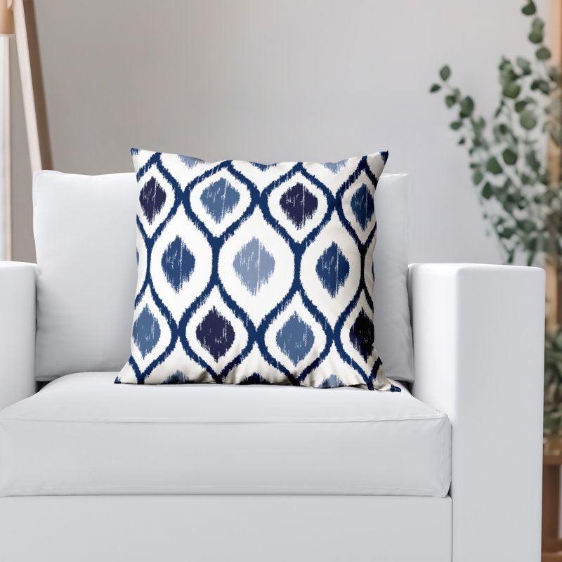 Coussin décoratif à motif de losanges avec polyester de qualité supérieure, Losange, 20 po x 20 po