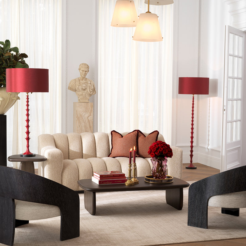 Floor Lamp, Bordeaux Red, Bordeaux Red