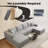 Simonsen Boneless 135.4"Cloud Modular Sectional Couch with 1 Ottoman,Modern Minimalist Upholstered Couches, Comfort U Shaped Sofa for Living Room,Deep Seat Corner Couch,No Assembly Required-1626790838-1626790837