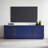 Tillman TV Stand for TVs up to 75" in Dark Blue with Storage, Adjustable Shelves & Cable Management — Transitional Media Console with Brass Hardware for Living Room-266121676