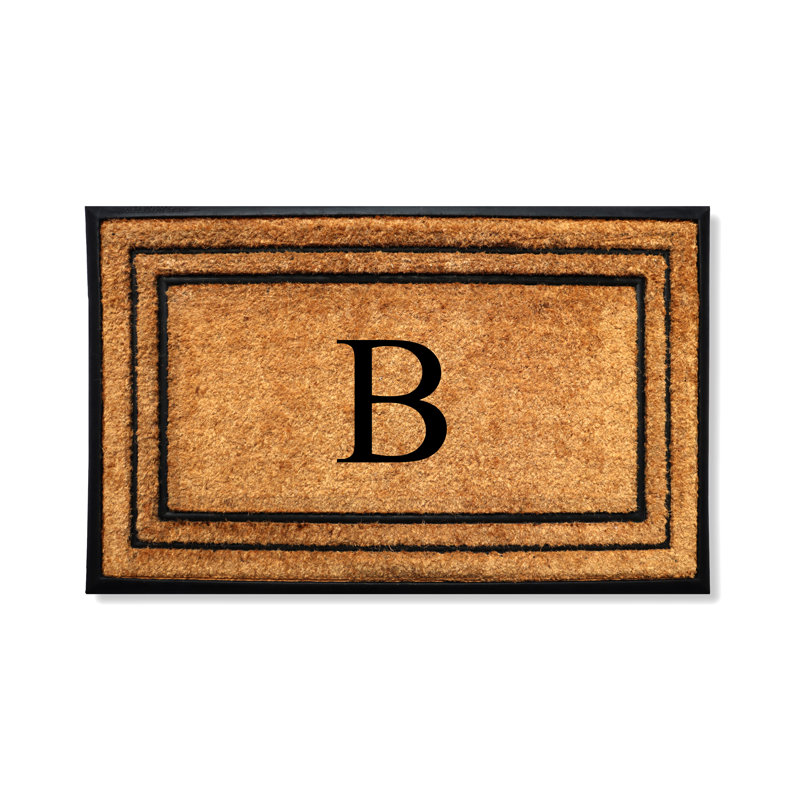 Tapis d'entrée antidérapant Monogram, L 30 po x L 60 po, B