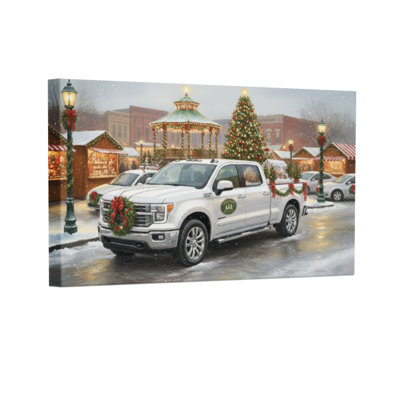 Christmas Christmas Truck Holiday Scene Print