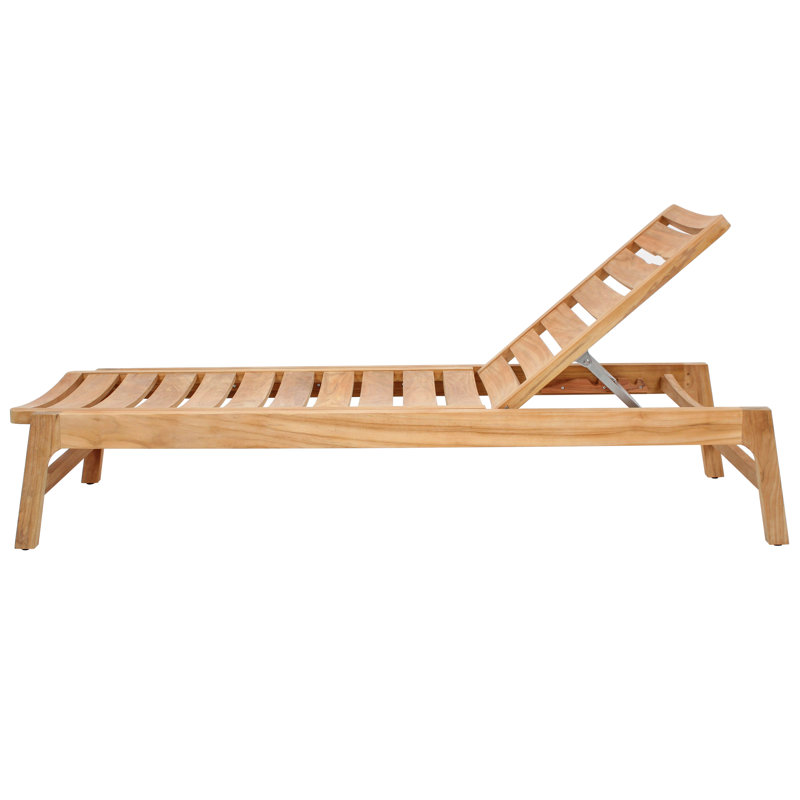 Diuna Outdoor Teak Wood Chaise Lounge