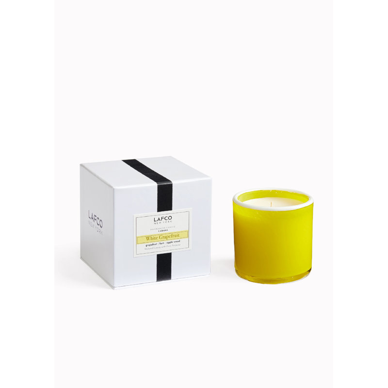 White Grapefruit Scented Jar Candle, 3" H x 3" W x 3" D