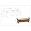 Banc rembourré en osier Calne