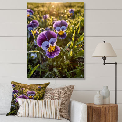 «Mauve, jaune, nature, pensées, V», sur toile