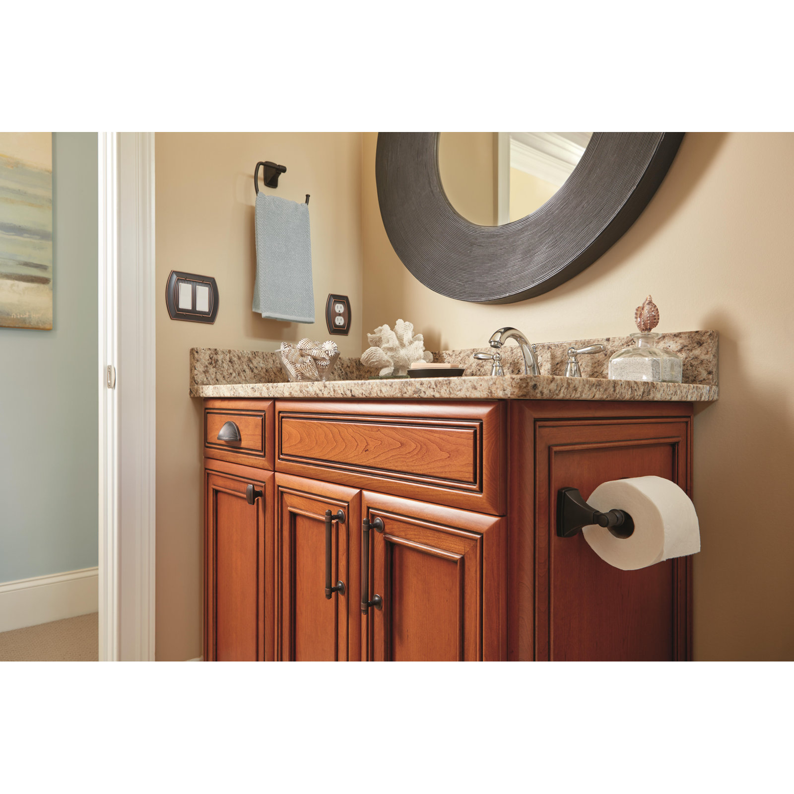 Sea Grass Bar Cabinet Pull, Oil Rubbed Bronze, 5.06"