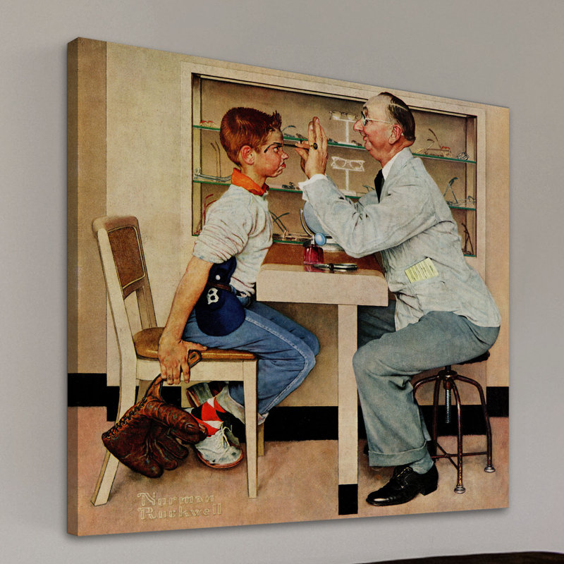 Eye Doctor by Norman Rockwell - Wrapped Canvas Painting, 122 cm H x 122 cm W
