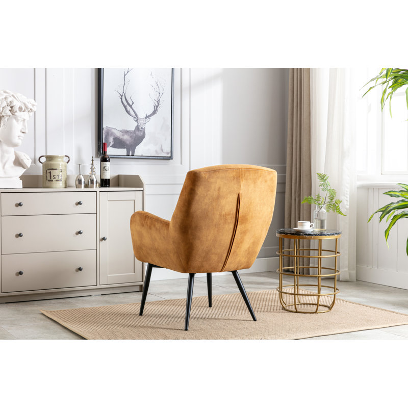 Upholstered Side Chair, Gold