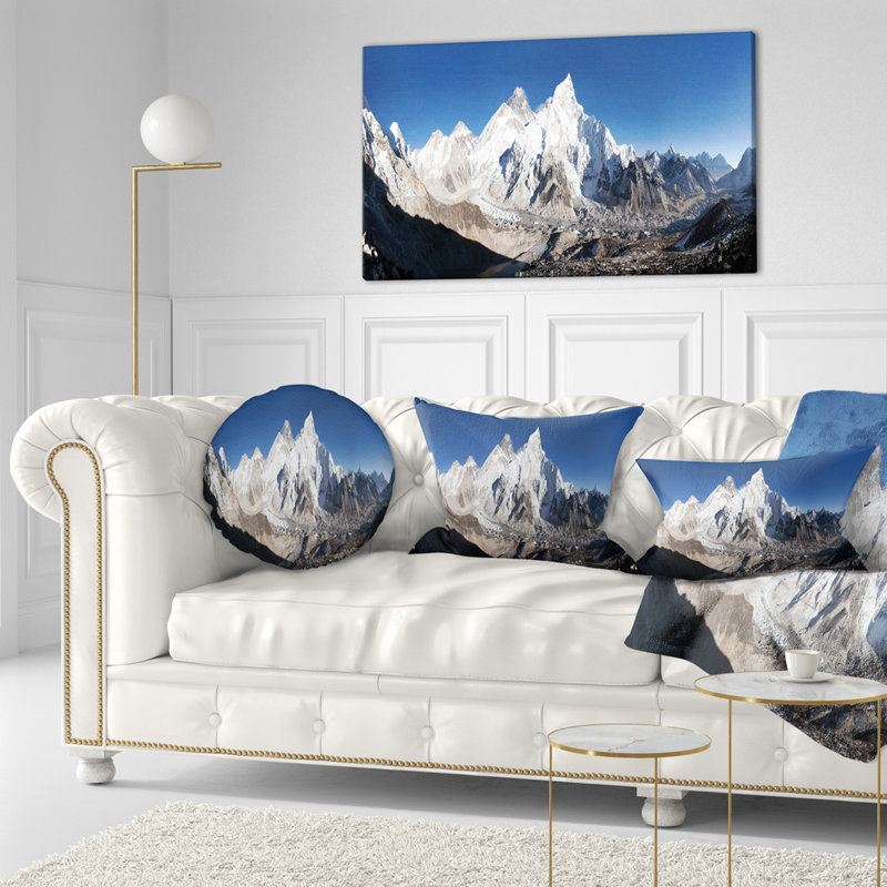 Coussin lombaire paysage imprimé Mount Everest Glacier Panorama