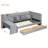 Twin Size Upholstered Daybed With Drawers, Shelves, Flip Cabinets & Side Table-1095653920