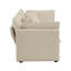 Chenille beige 2 pour le salon - 4 coussins, structure en bois massif, tissu d'ameublement haut de gamme, espace détente 2 et rembourrage très confortable avec coussins