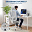 Chaise de bureau ergonomique à haut dossier, support lombaire réglable et appui-tête-1601104609