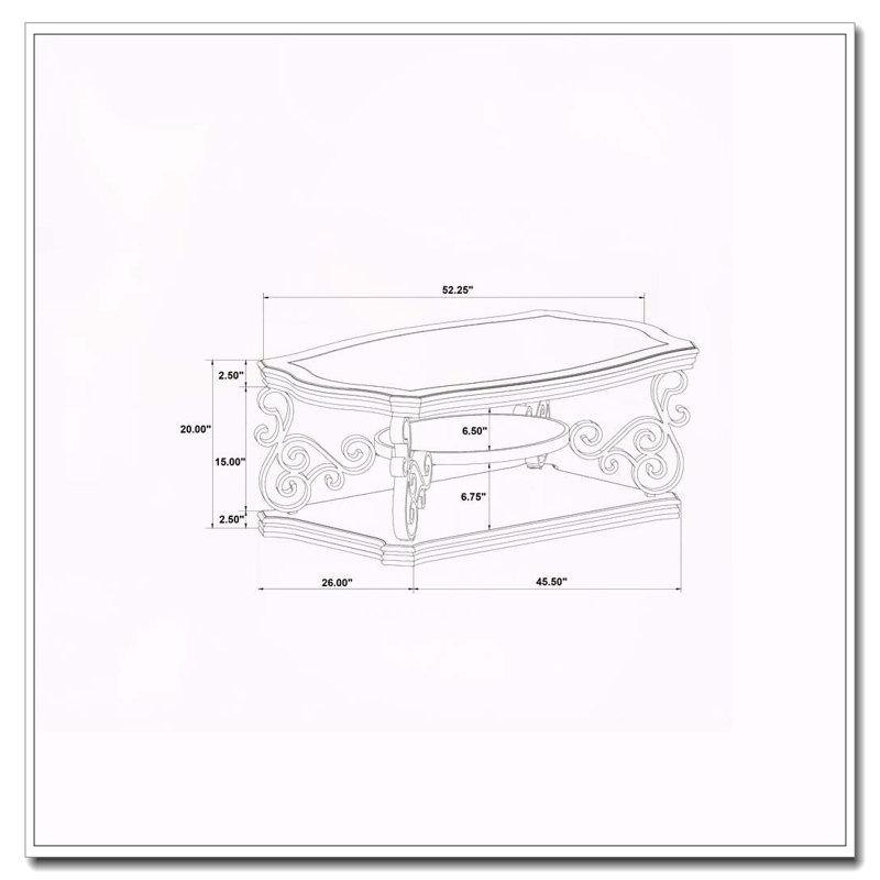 Table basse Bianca Merlot