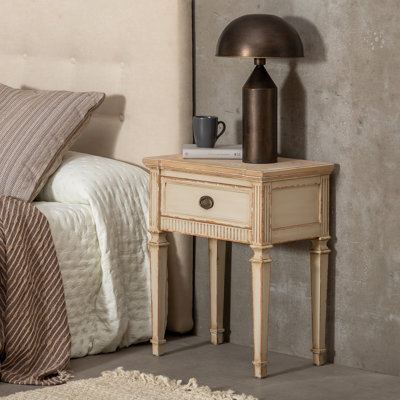 Oswaldo 56cm W Solid Wood Bedside Table