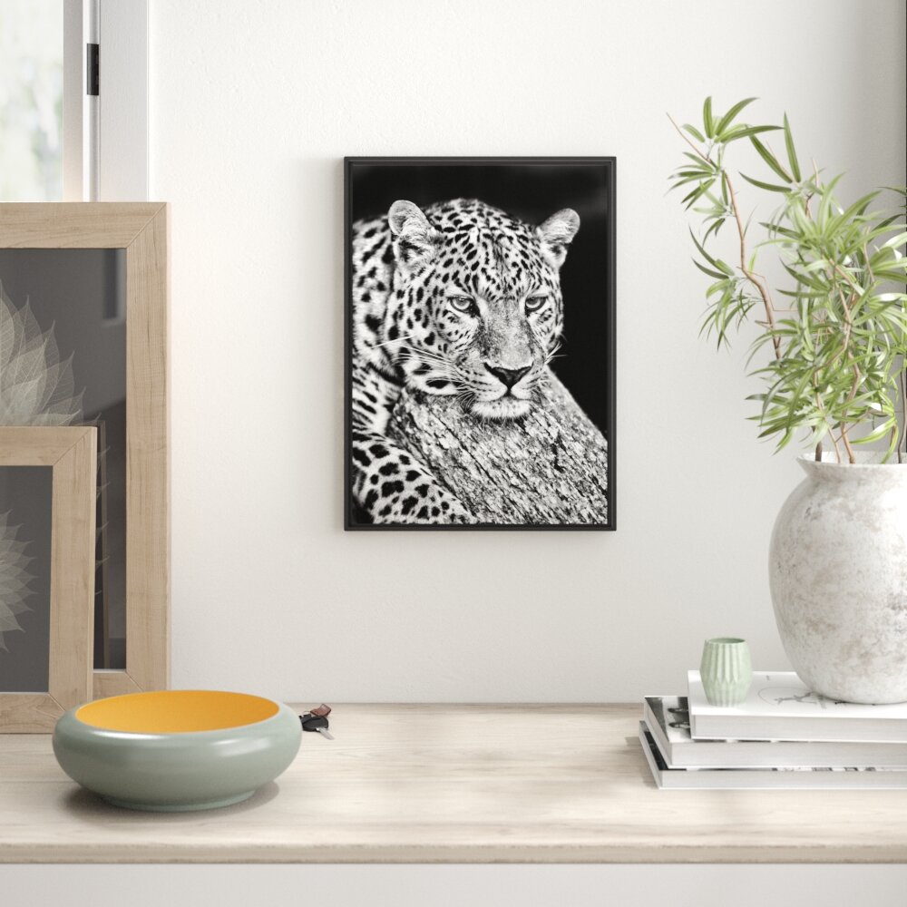 Gerahmtes Wandbild Ruhiger Leopard