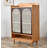 50" Brown+Tan Rectangular Solid Wood Shoe Storage
