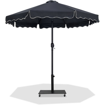 Ensemble de parasol en aluminium avec passepoil Amalfi