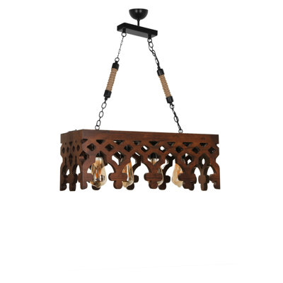 Lustre rectangulaire à 4 lumières Ariel