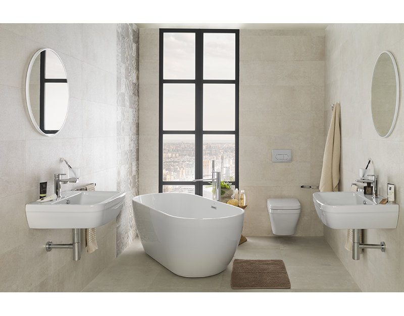 Lounge 66.94'' L Freestanding Soaking Bathtub