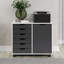 COFFRET DE RANGEMENT EN BOIS SOLIDE BLANC ET GRIS-1527215752
