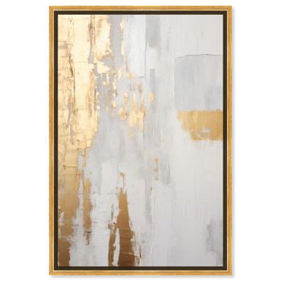 Gloire d'or sur toile, art élégant blanc et or par Art Remedy