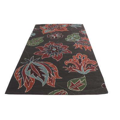 5x8 Agra Black Rug