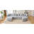 Grey Boneless - Combined With Customizable Shape, Curved Modules, And Comfortable Seating For Relaxing Sectional Unique Ample Seating, Soft Fabric-912797759-912797758
