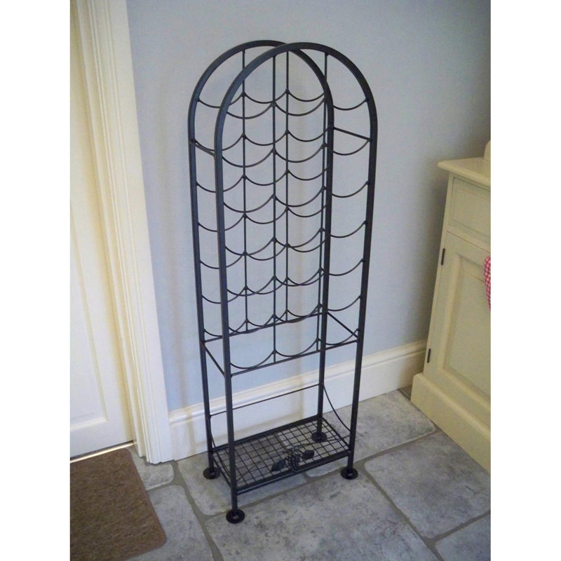 Gallimore Floor Wine Bottle Rack in Black