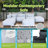 Jennea 3 - Person Modular Patio Conversation Set-1788658776