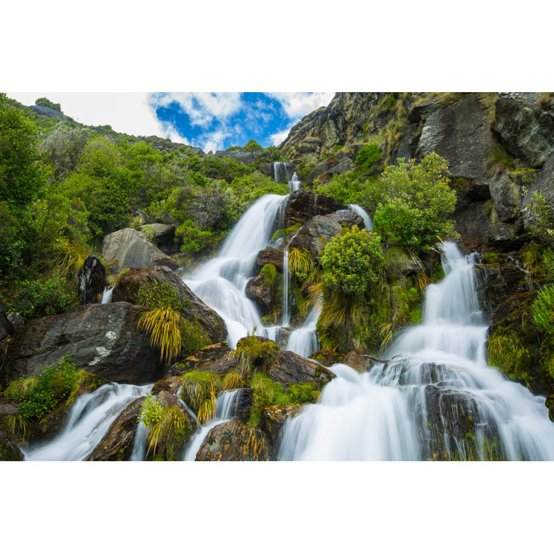 Wylo Beautiful Waterfall - Wrapped Canvas Print, 30cm H x 46cm W x 3.8cm D