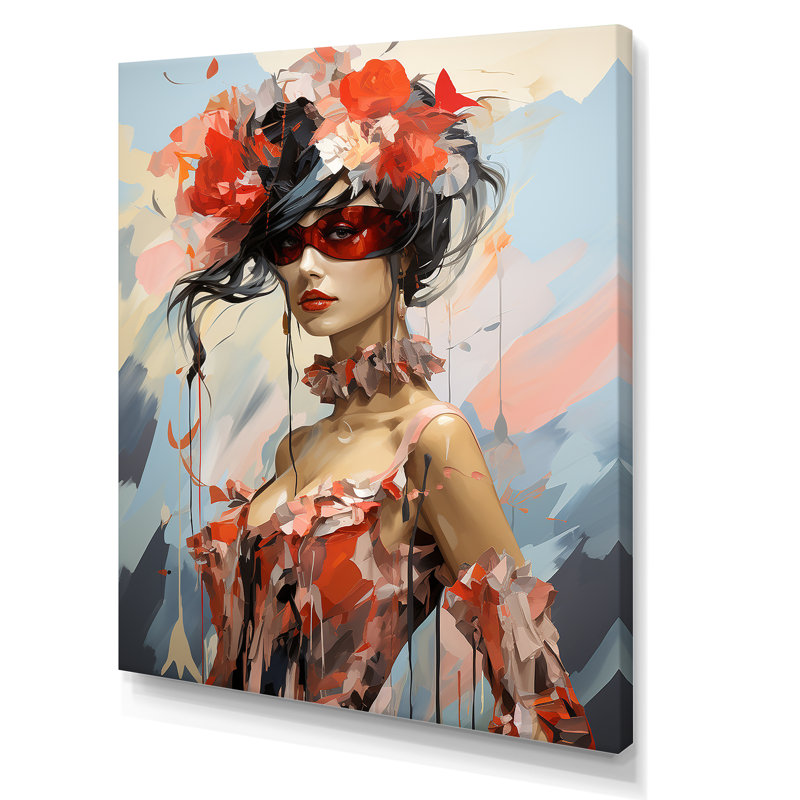 Luxe et mode féminine extravagante I - art mural tendance, Toile tendue, 40" H x 30" W