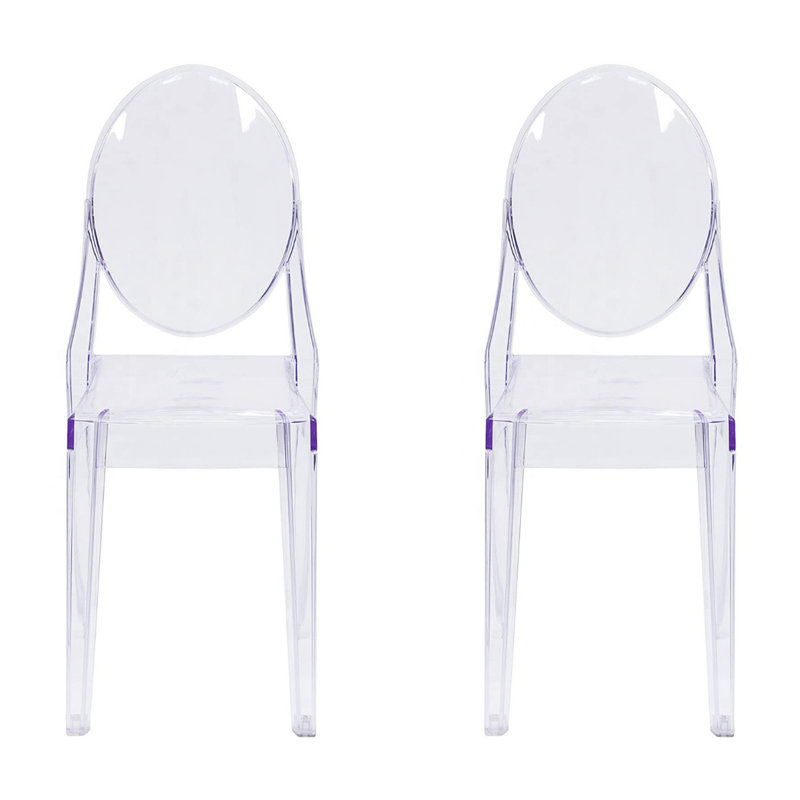 Bergevin Bryker Woods Stacking Side Chair, Clear