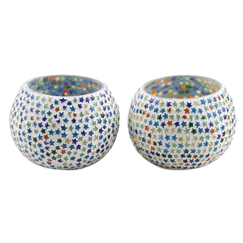 2.6'' H Glass Tabletop Tealight Holder