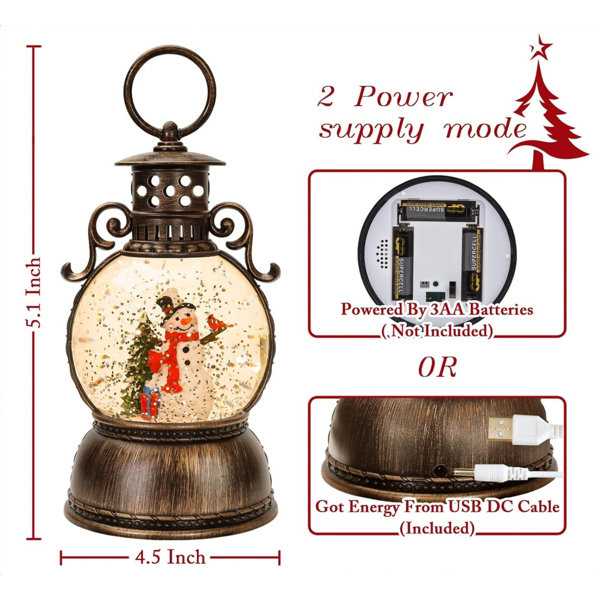 The Holiday Aisle® Holiday Musical Snow Globe Lantern With 8 Songs ...