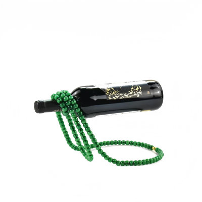 Support à vin flottant à collier, support pour bouteille de vin (vert)